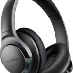 Soundcore Anker Life Q20 Hybrid Active Noise Cancelling Headphones, Wireless Over Ear Bluetooth Headphones, 60H Playtime, Hi-Res Audio, Deep Bass, Foam Ear Cups, Travel, Office, USB-C Charging