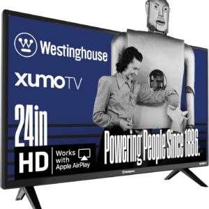 Westinghouse 24-inch Smart TV, HD Xumo TV with Voice Remote, Flat Screen Television w/Dolby Atmos, Bluetooth, Apple AirPlay, Wi-Fi & Mobile Connectivity